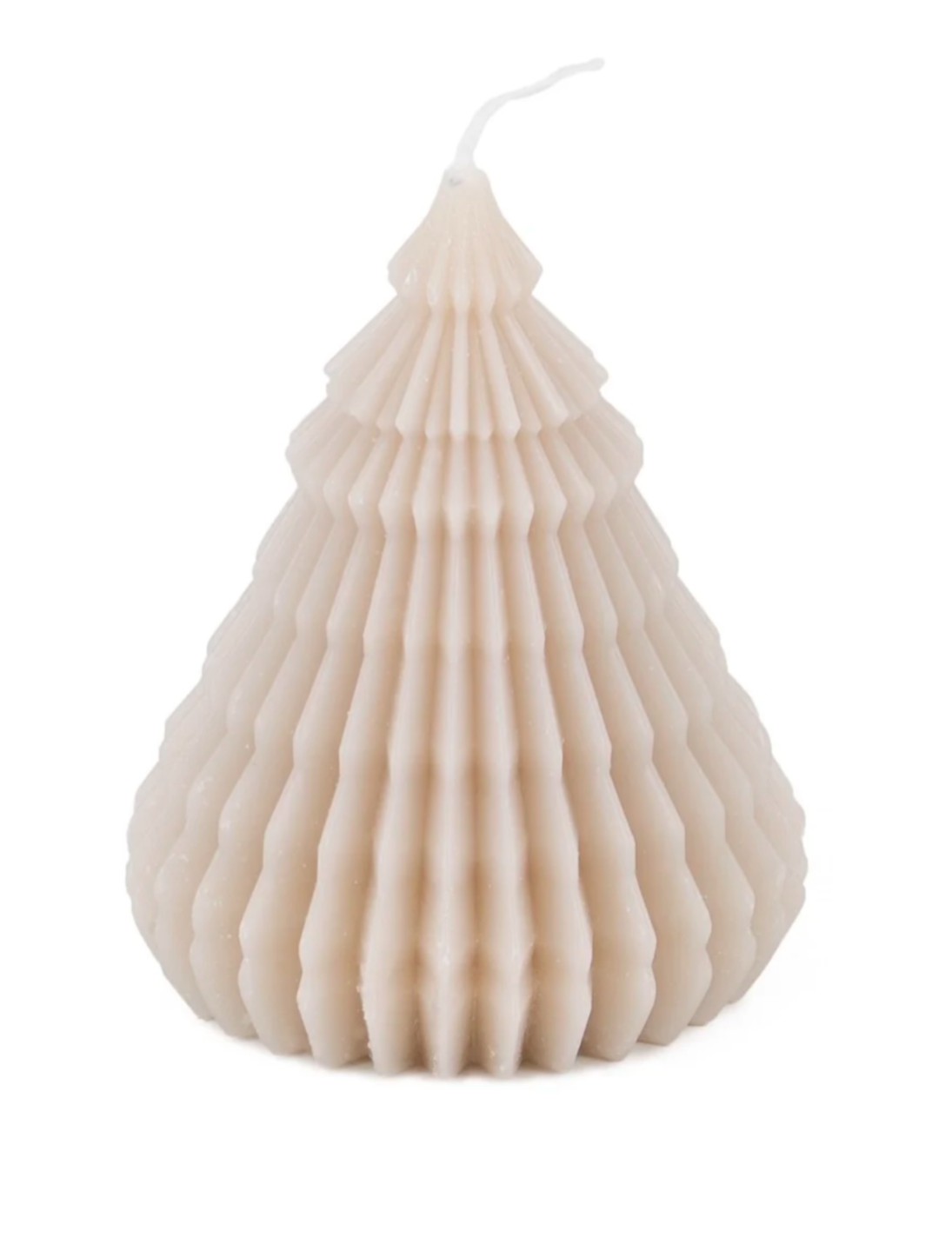 Kaars kerstboom beige